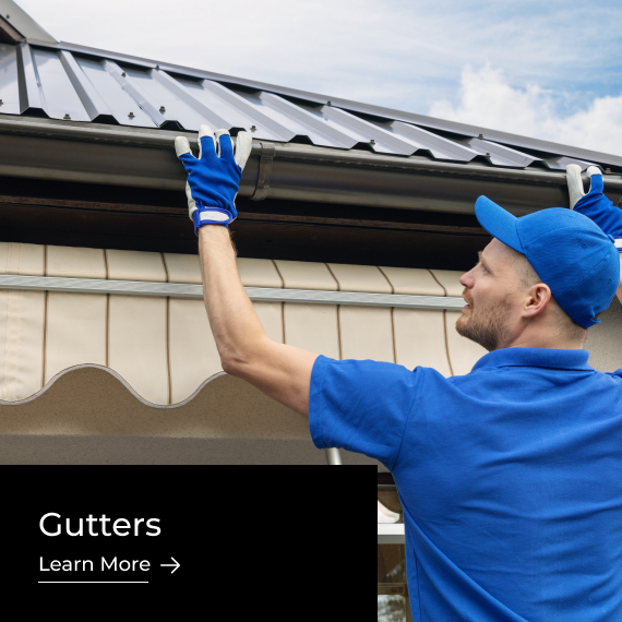 New seamless gutters installed on a residential home by Sunrise Remodelers in Minnesota
